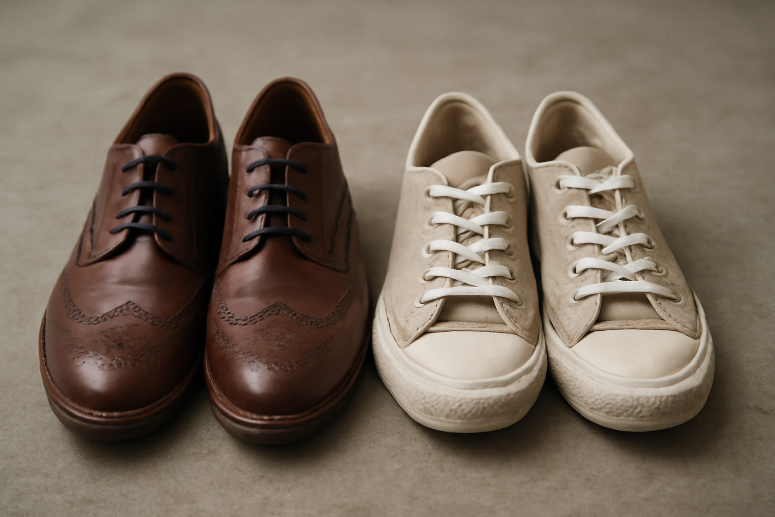 deux paires de chaussures posées côte à côte