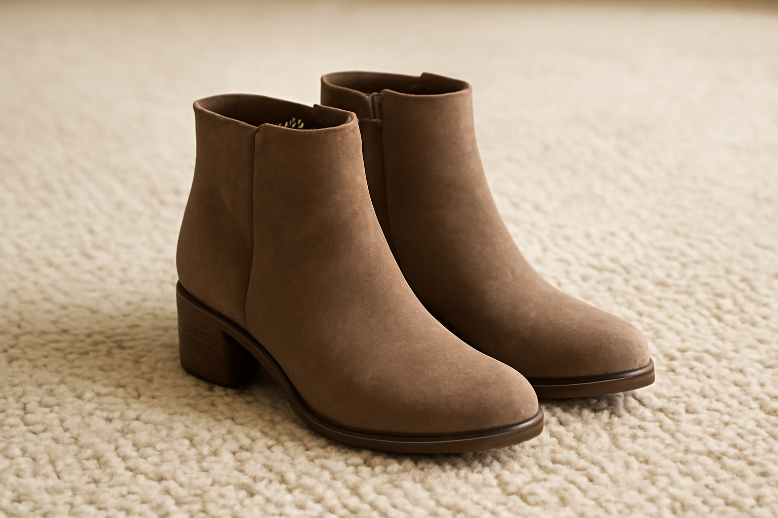 paire de bottines posée sur tapis