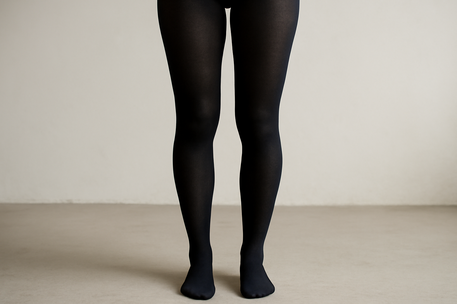 jambes portant des collants foncés debout