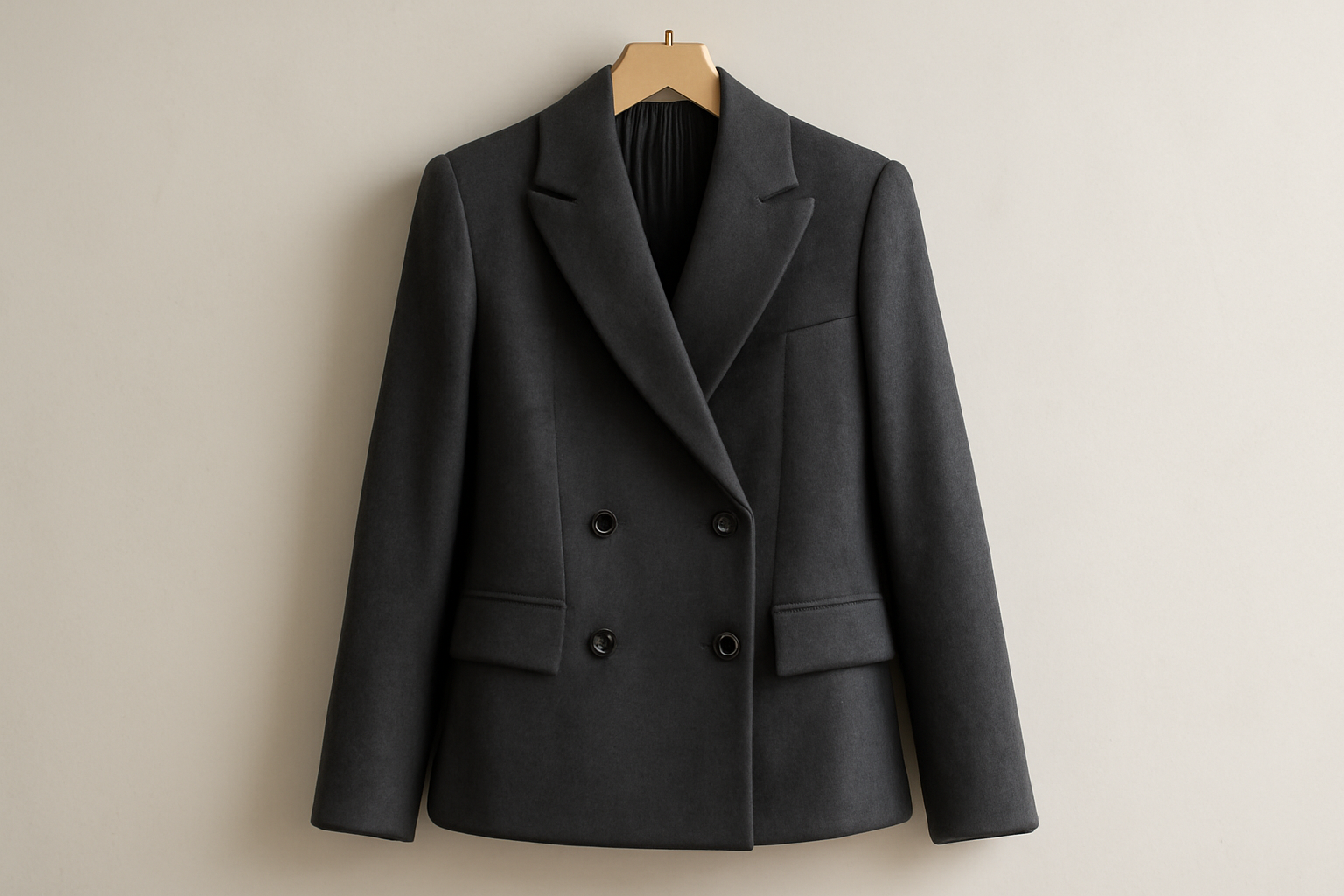 veste structurée croisée sur cintre minimal