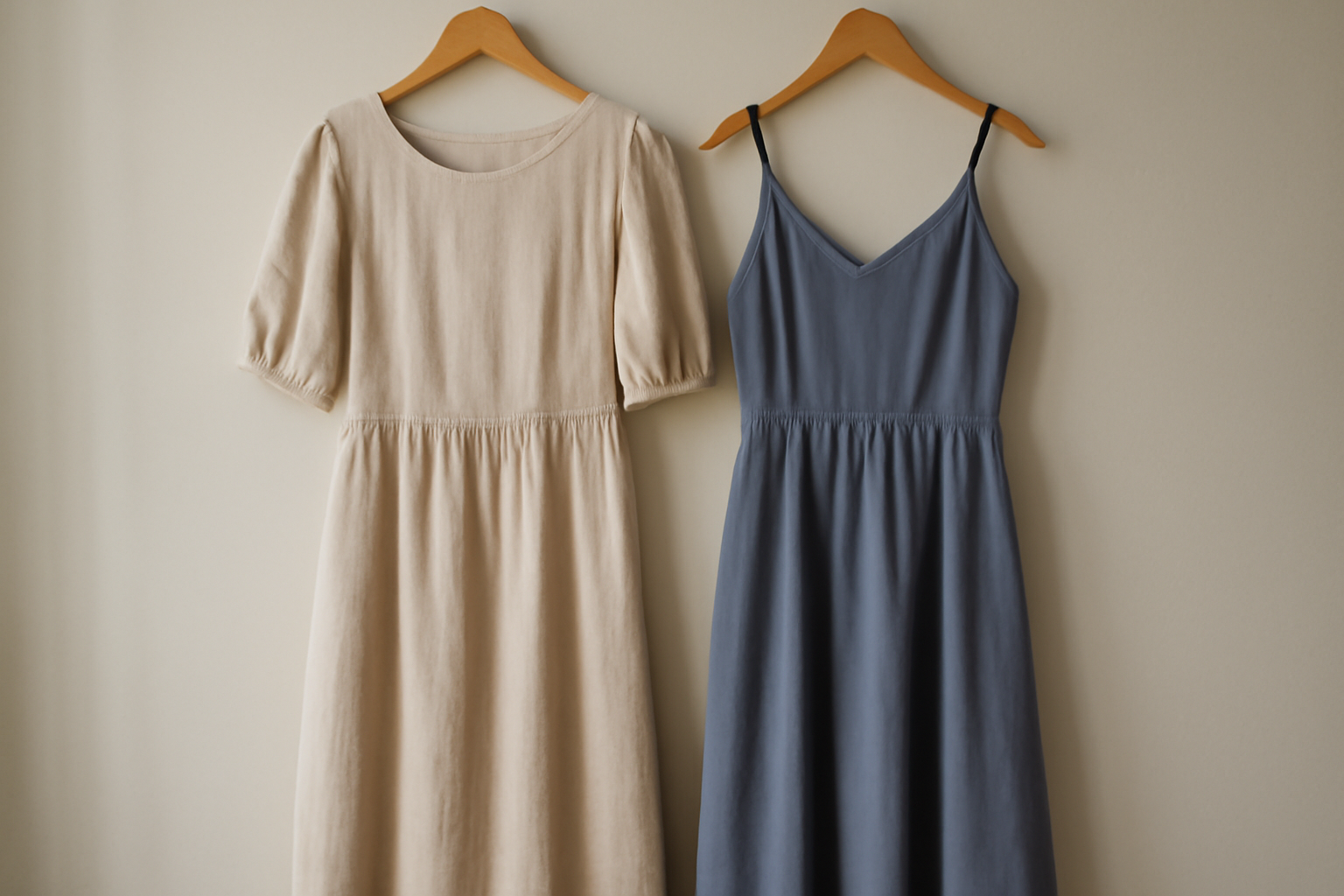 deux robes pendues cote a cote