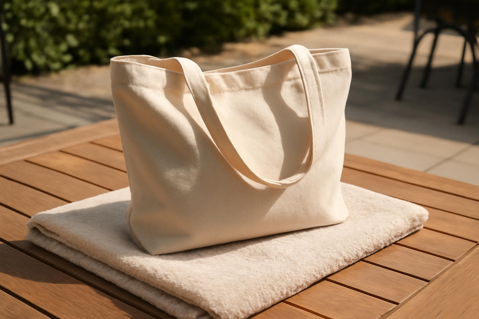 tendancemagasin-choisir-sac-leger-ete sac léger posé sur serviette en terrasse