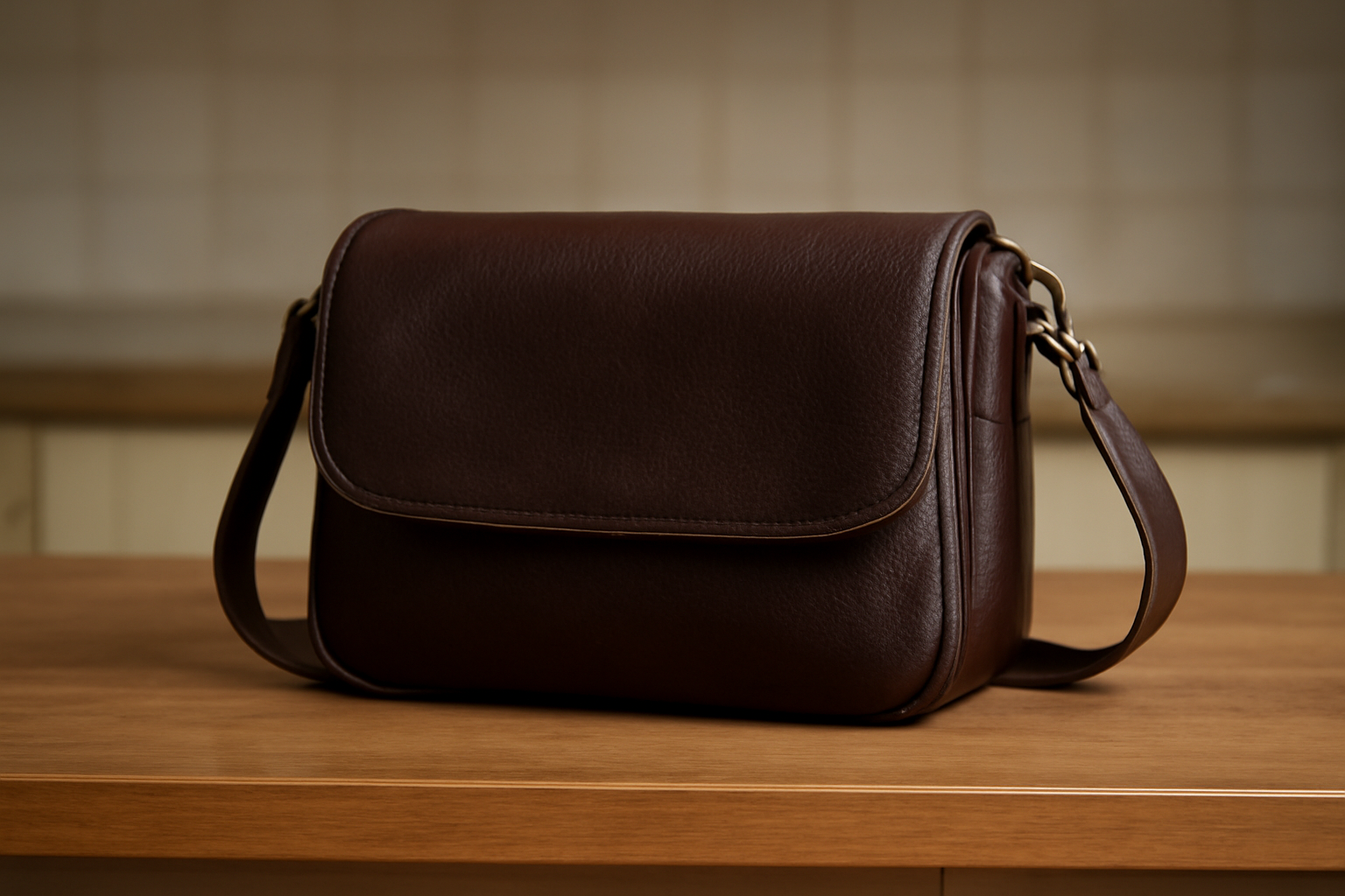 tendancemagasin-coach-sac-durable sac porte epaule sur comptoir en cuir
