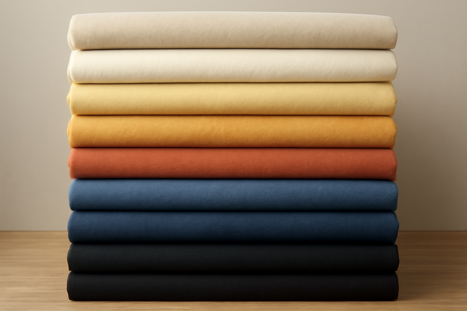 tendancemagasin-dressing-capsule-semaine vêtements pliés et rangés par couleur