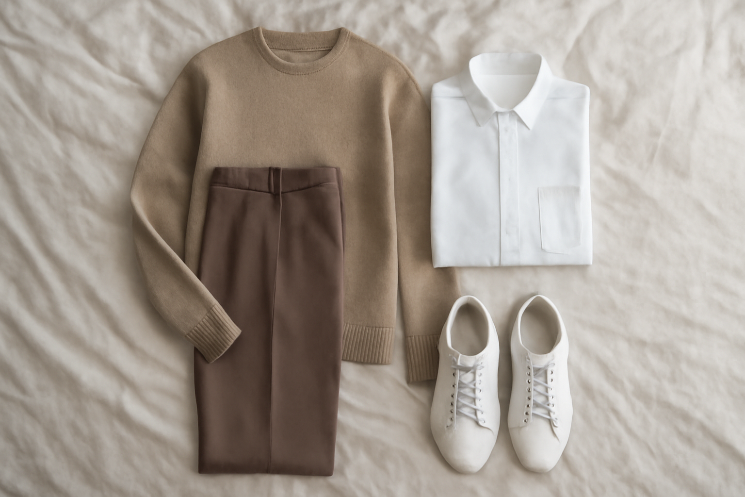tendancemagasin-palettes-couleurs-weekend palette de vêtements coordonnees sur lit