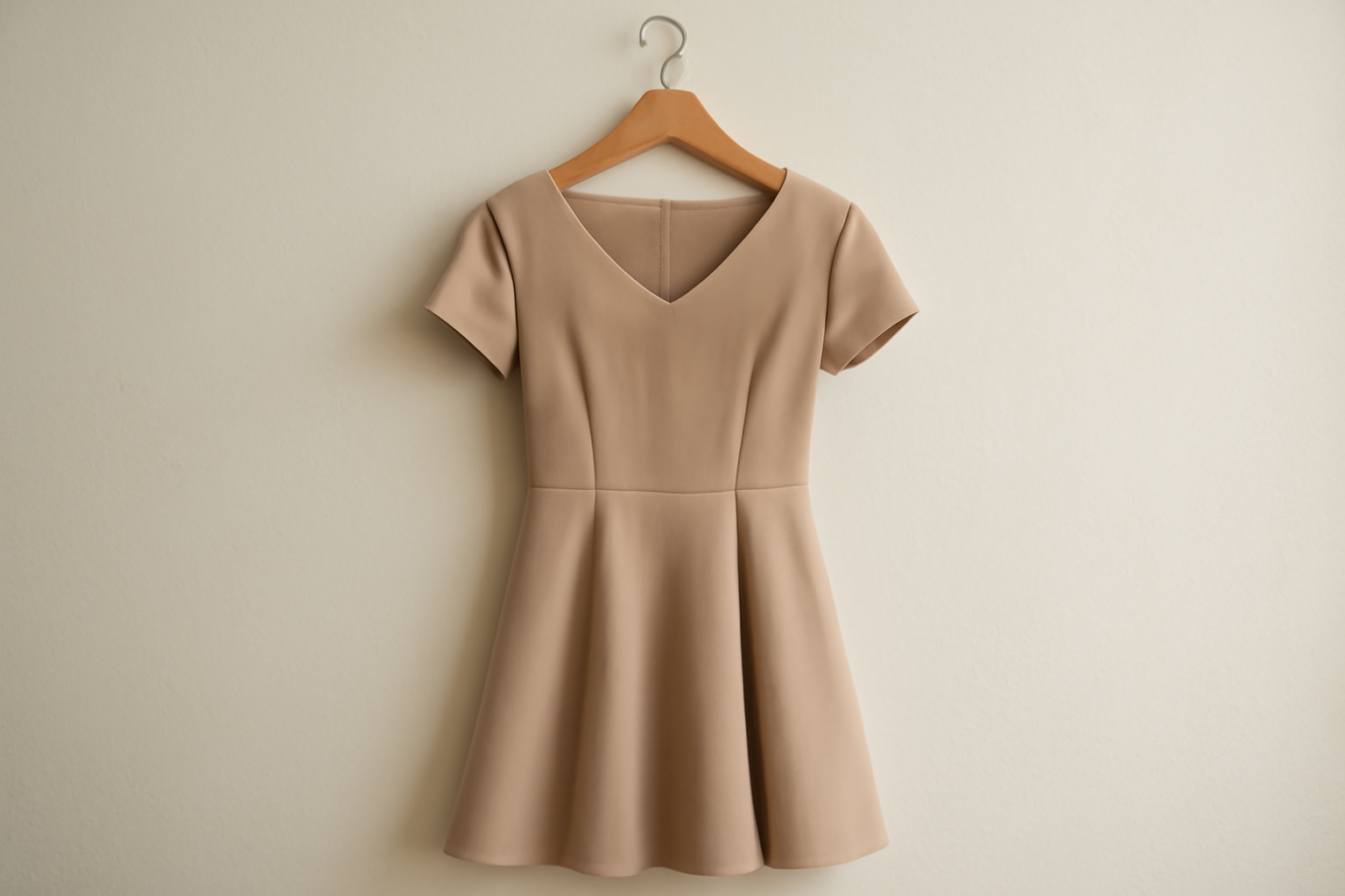 robe courte posée sur cintre élégant