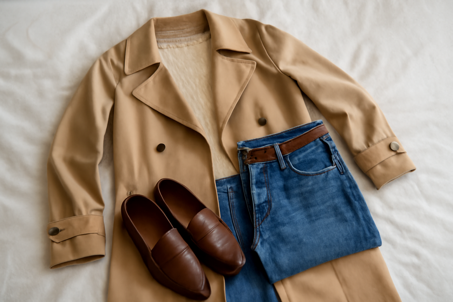 tendancemagasin-tenues-rapides-matins tenue posée sur lit prête pour sortie