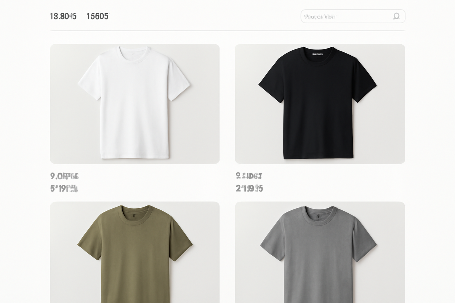 tendancemagasin-zalando-basics-durables interface boutique en ligne affichant t-shirts