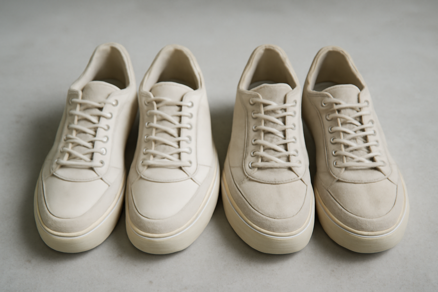 tendancemagasin-allbirds-veja-baskets-quotidien deux paires de baskets neutres côte à côte
