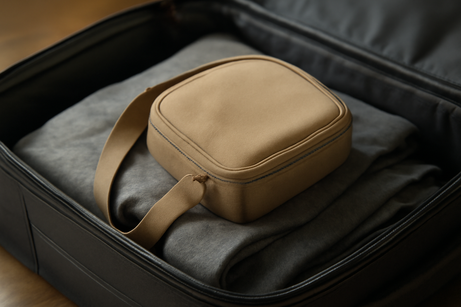 tendancemagasin-choisir-sac-weekend-compact sac compact posé sur valise ouverte