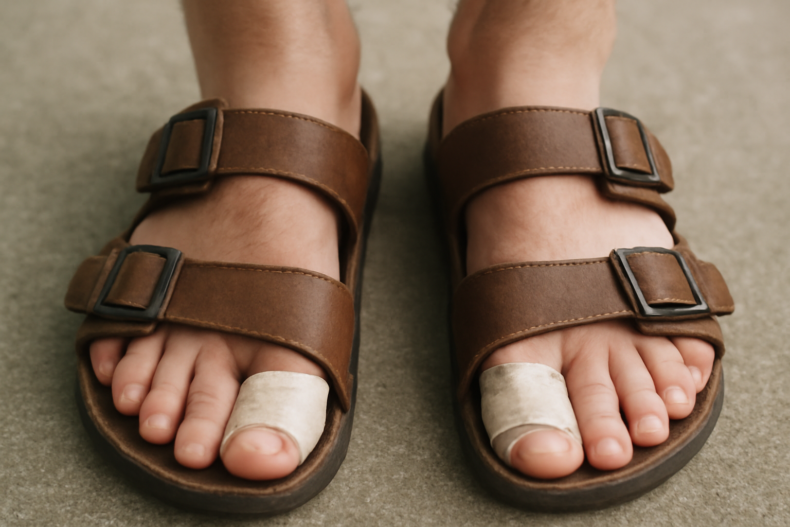 tendancemagasin-eviter-ampoules-sandales-neuves pieds protégés avec pansements sous sandales