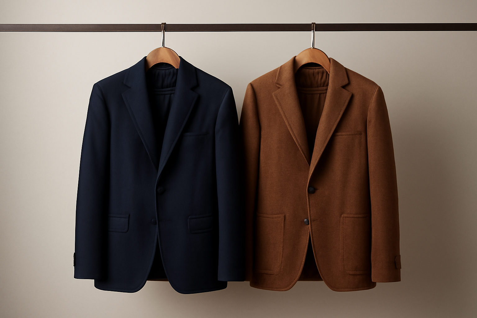 tendancemagasin-oversize-ou-cintre-blazer-bureau deux blazers suspendus de styles contrastés