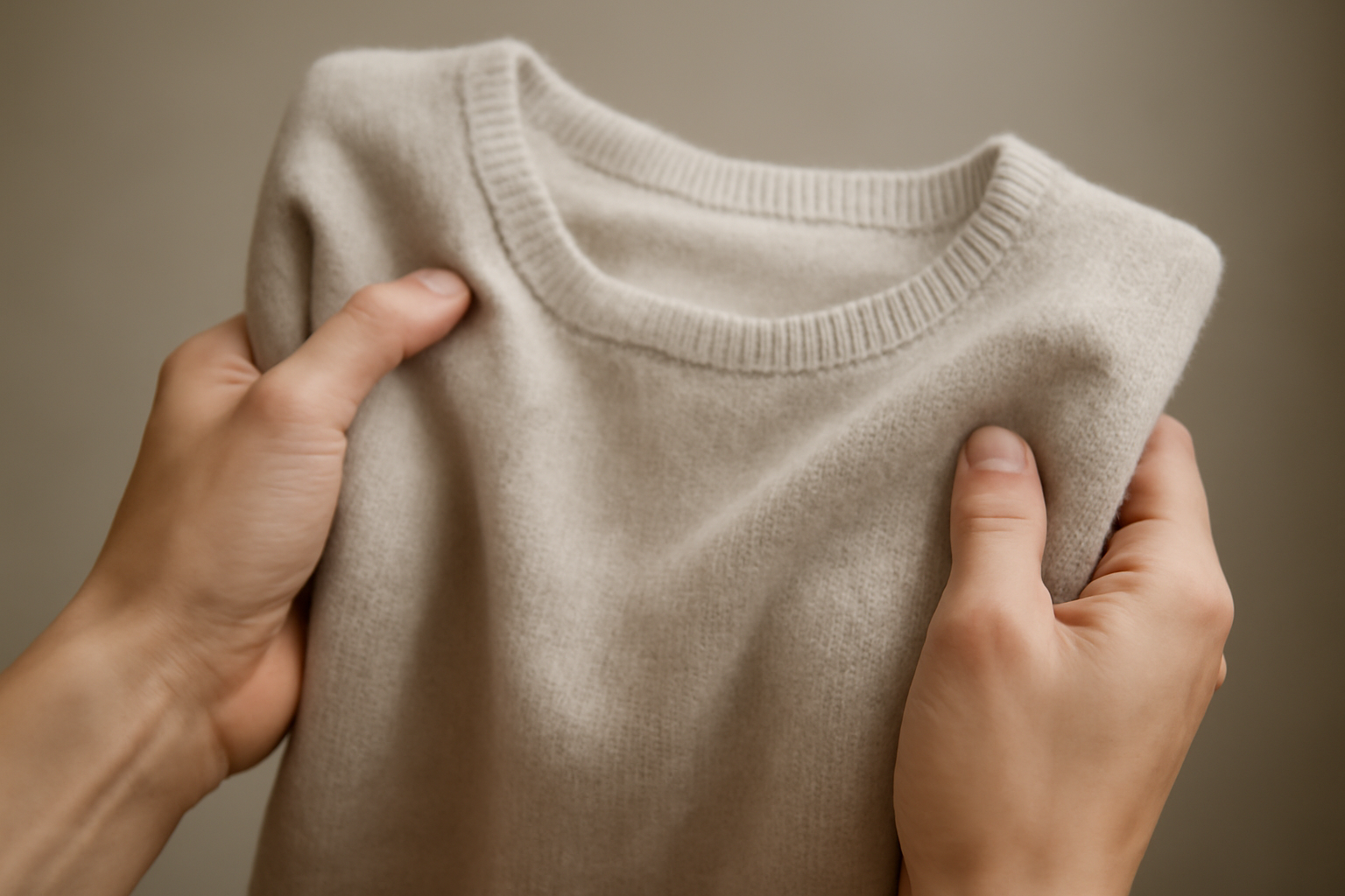 tendancemagasin-pull-chaud-sans-volume mains tenant un pull en maille fine