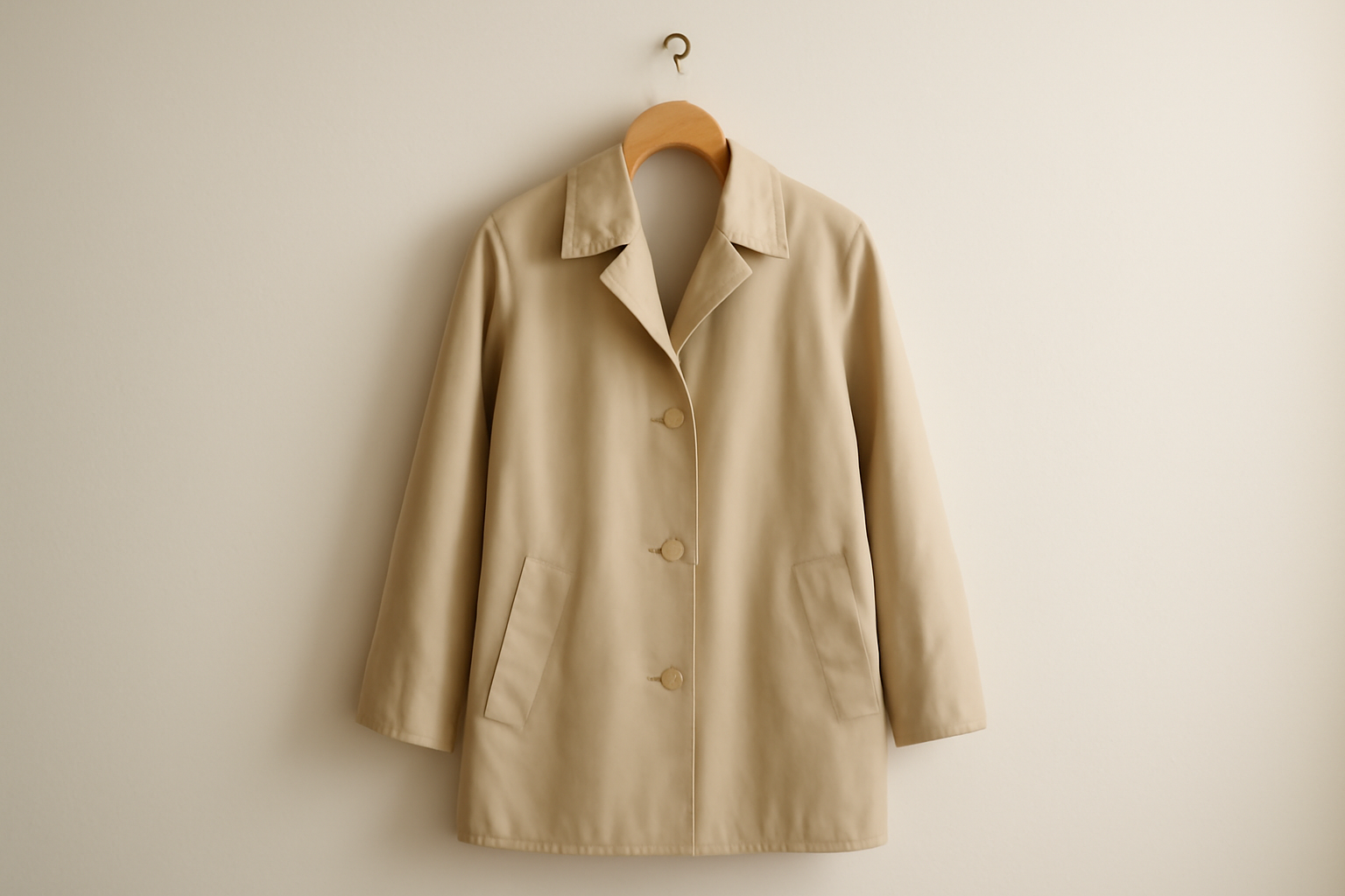 tendancemagasin-entretenir-coupe-vent-impermeable manteau léger suspendu après nettoyage