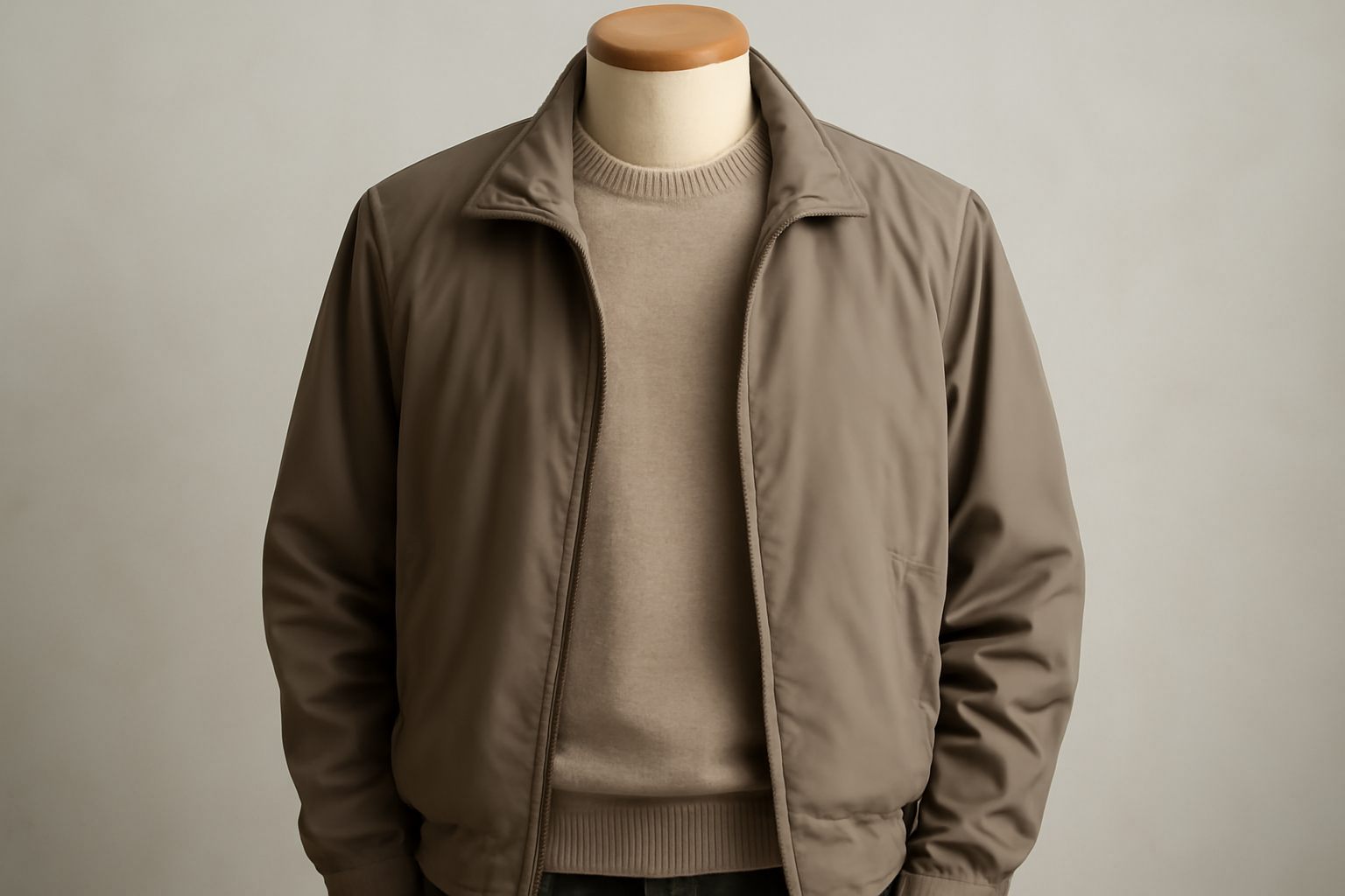 tendancemagasin-matieres-superpositions-mi-saison superposition pull et veste légère sur mannequin