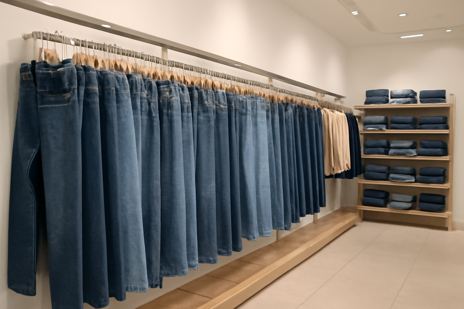 tendancemagasin-ou-trouver-denim-qualite rayon jean dans boutique lumineuse