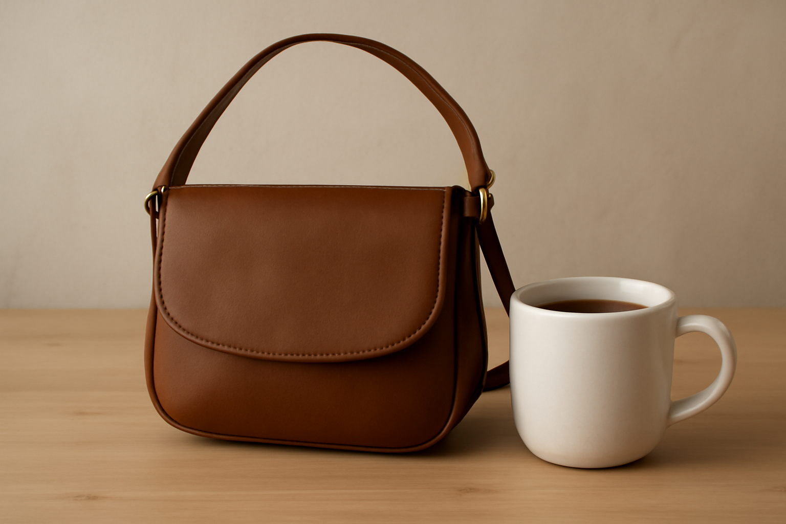 tendancemagasin-petit-sac-courses-cafes petit sac porté épaule près d'une tasse