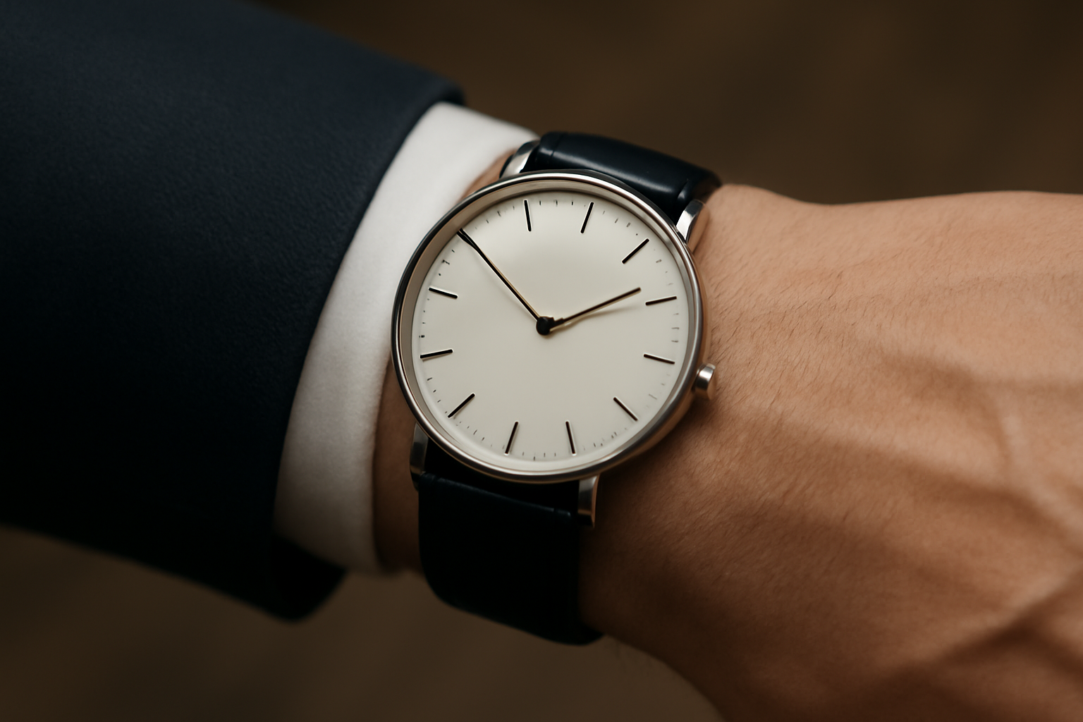 tendancemagasin-quelle-montre-minimaliste montre fine sur poignet habillé simple