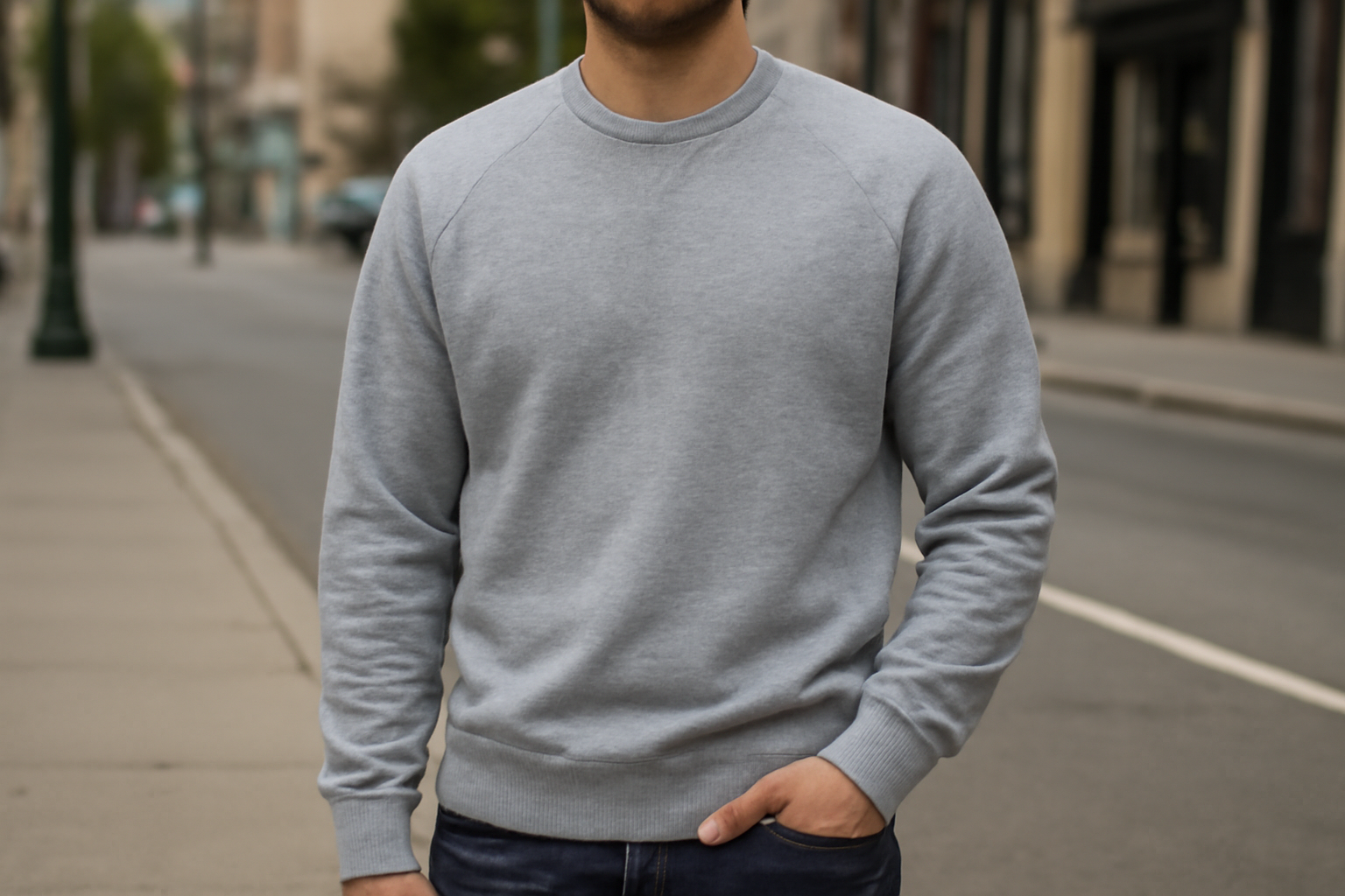 tendancemagasin-abercrombie-sweats-investissement personne portant un sweat casual dans la rue