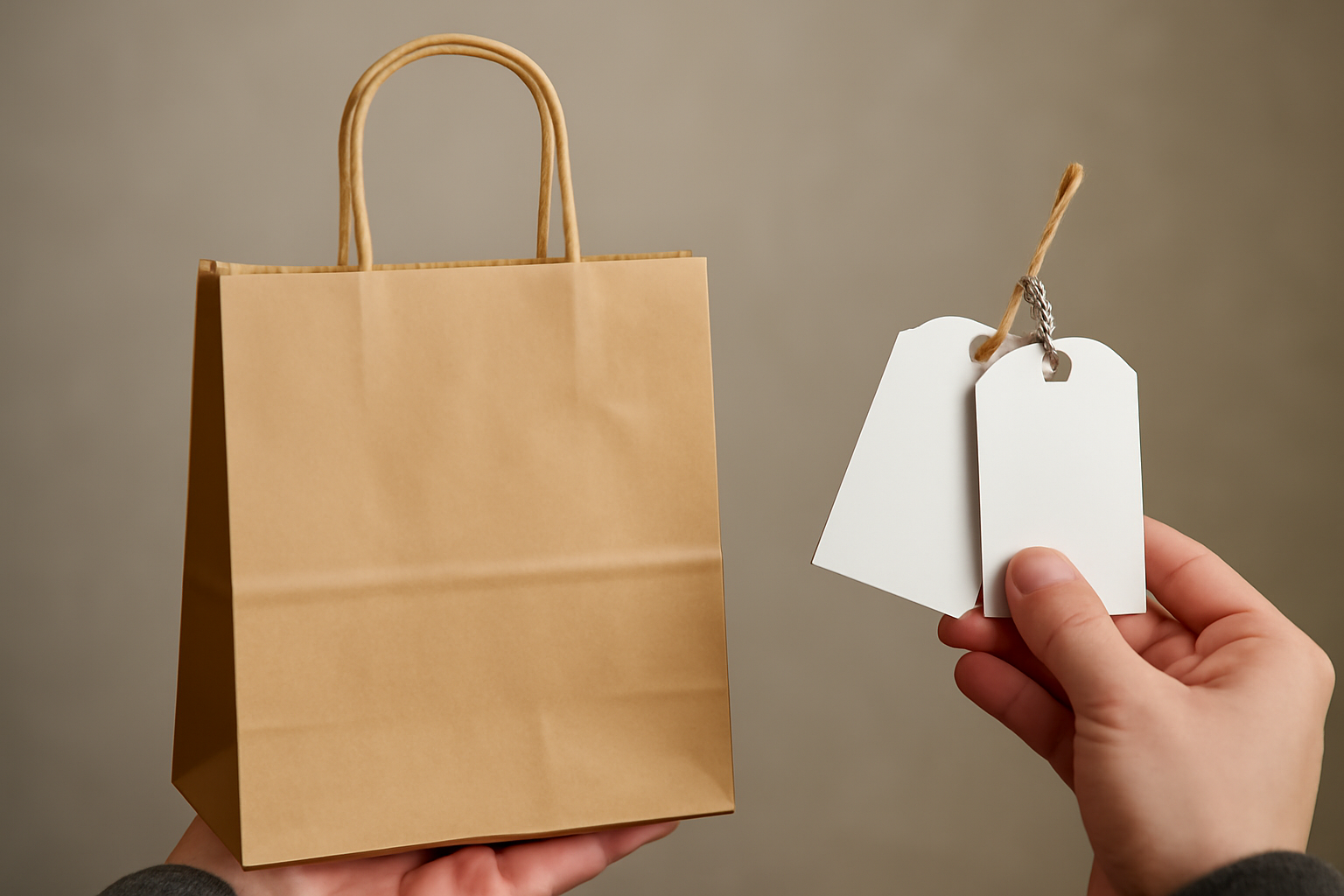 tendancemagasin-achats-prioriser-vente-privee sac et étiquettes de prix en main