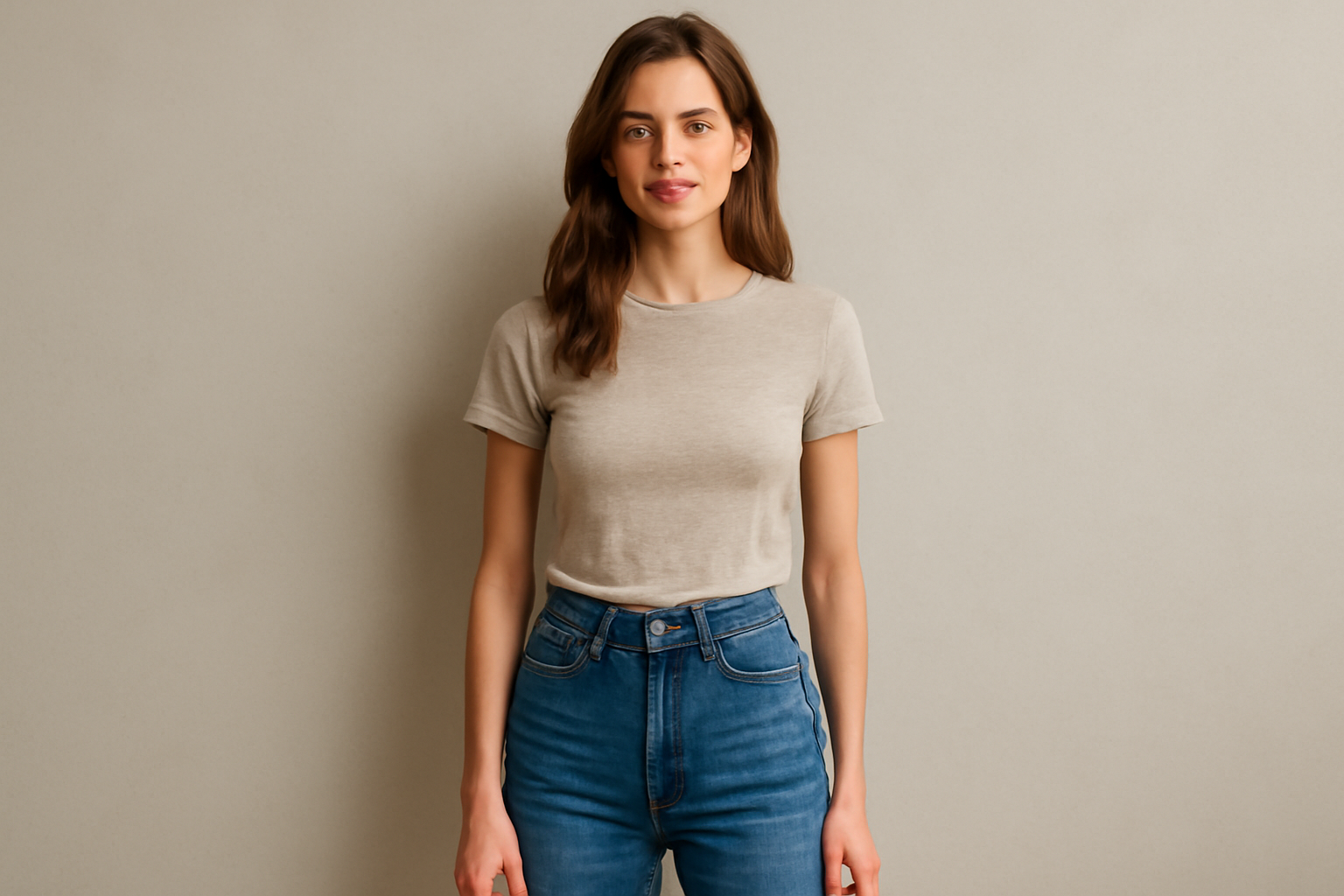 tendancemagasin-coupe-pantalon-silhouette-elancee femme debout portant pantalon taille haute