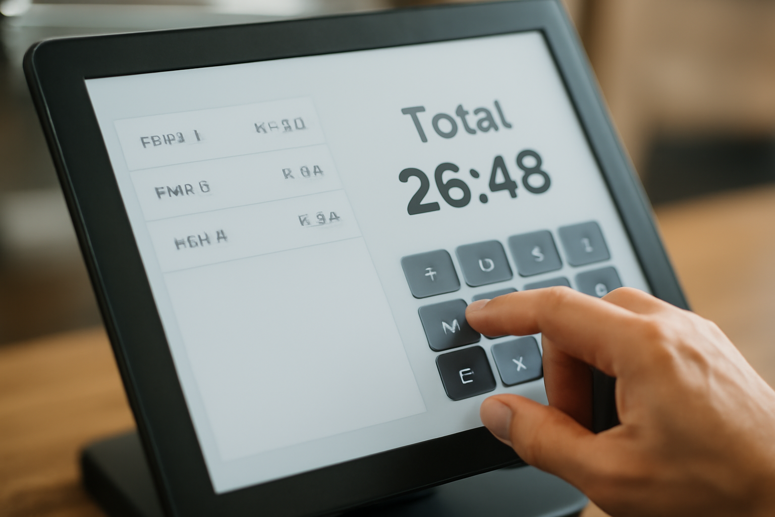 tendancemagasin-eviter-frais-caches-en-ligne main calculant total d'une commande sur écran