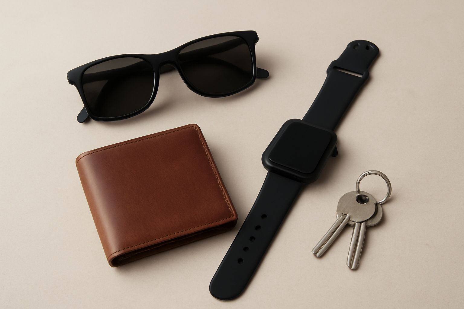 tendancemagasin-investissements-relief-look-minimal accessoires discrets posés sur une table neutre