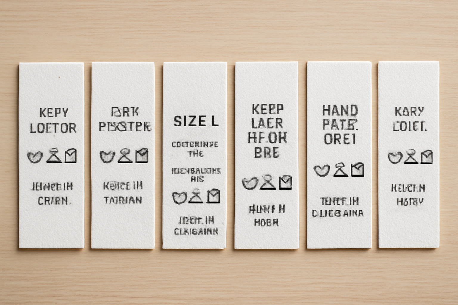 tendancemagasin-labels-vetements-ecoresponsables etiquettes textiles alignées montrant labels divers