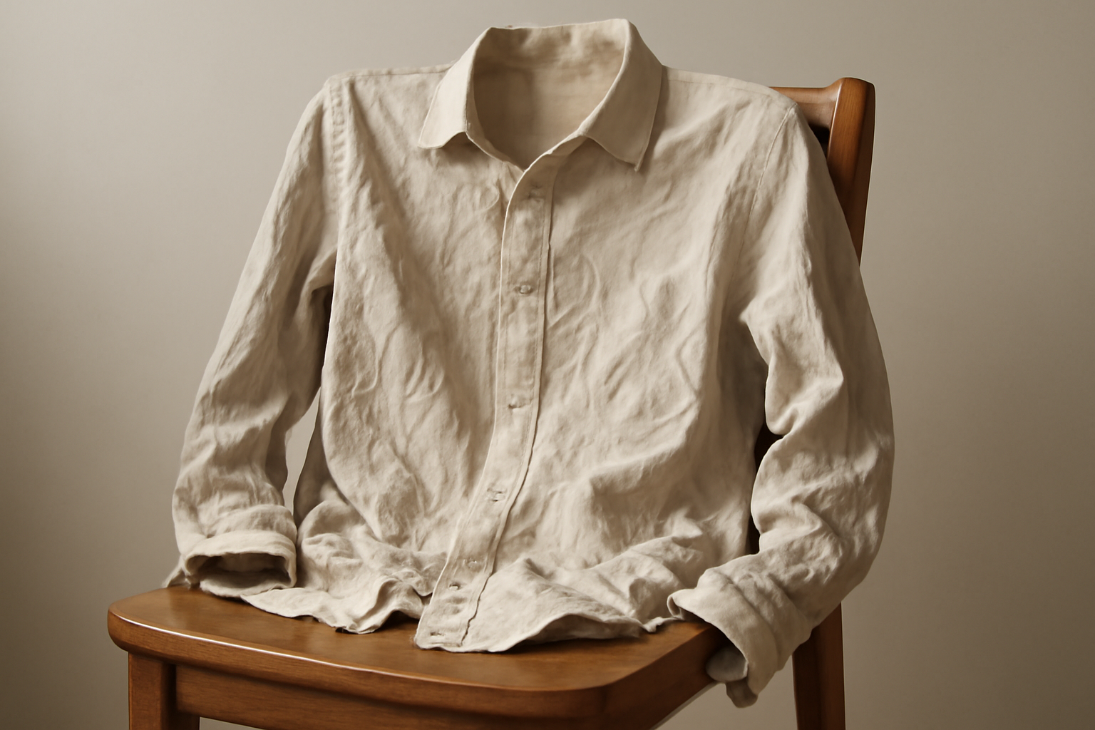 tendancemagasin-manches-chemises-froissent chemise froissée posée sur chaise