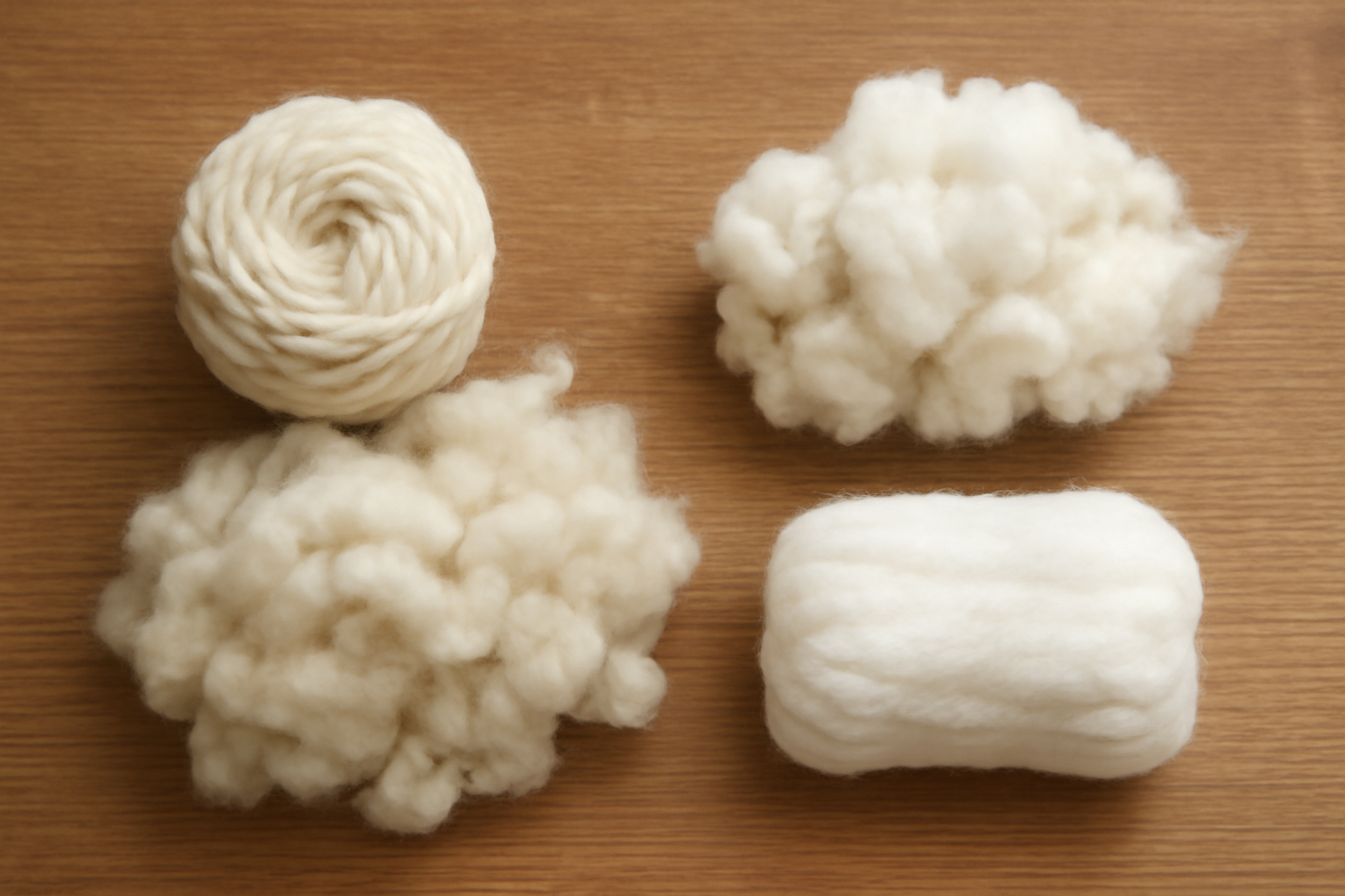 tendancemagasin-materiaux-maille-sensible echantillons de laine et coton posés sur table