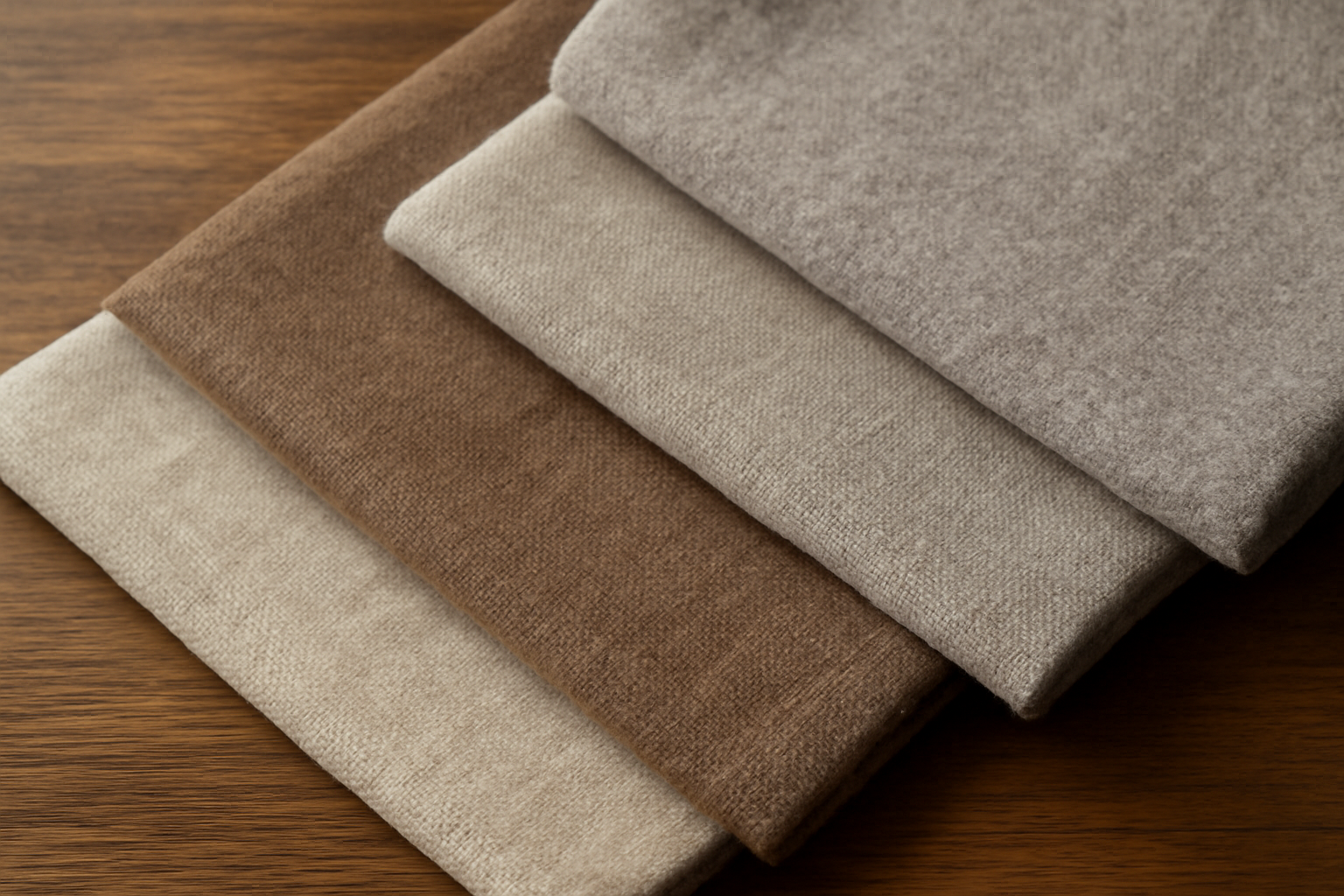 tendancemagasin-textures-outfit-monochrome différentes textures de tissus superposées sur table