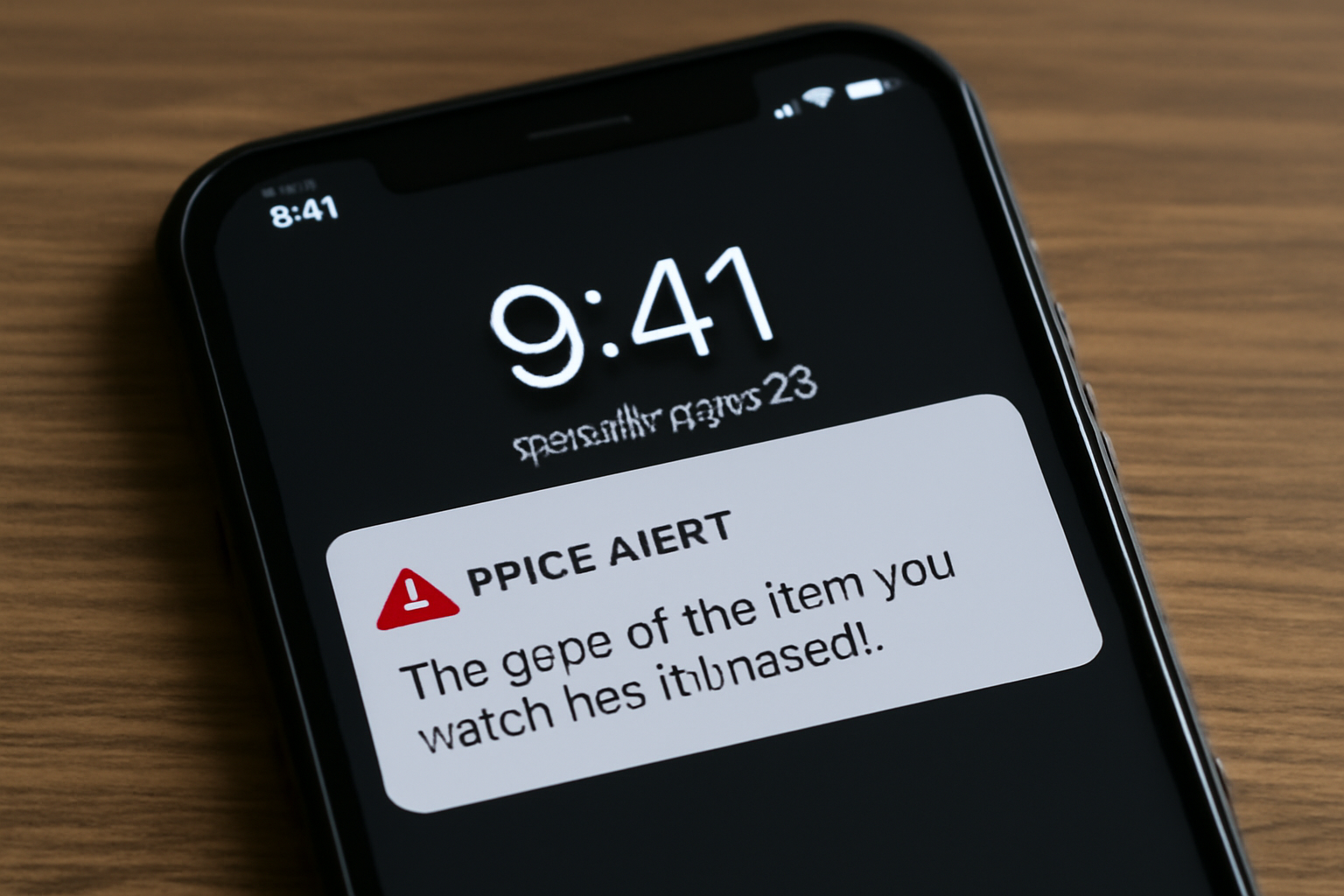 tendancemagasin-alertes-prix-promotion smartphone affichant une notification d'alerte prix