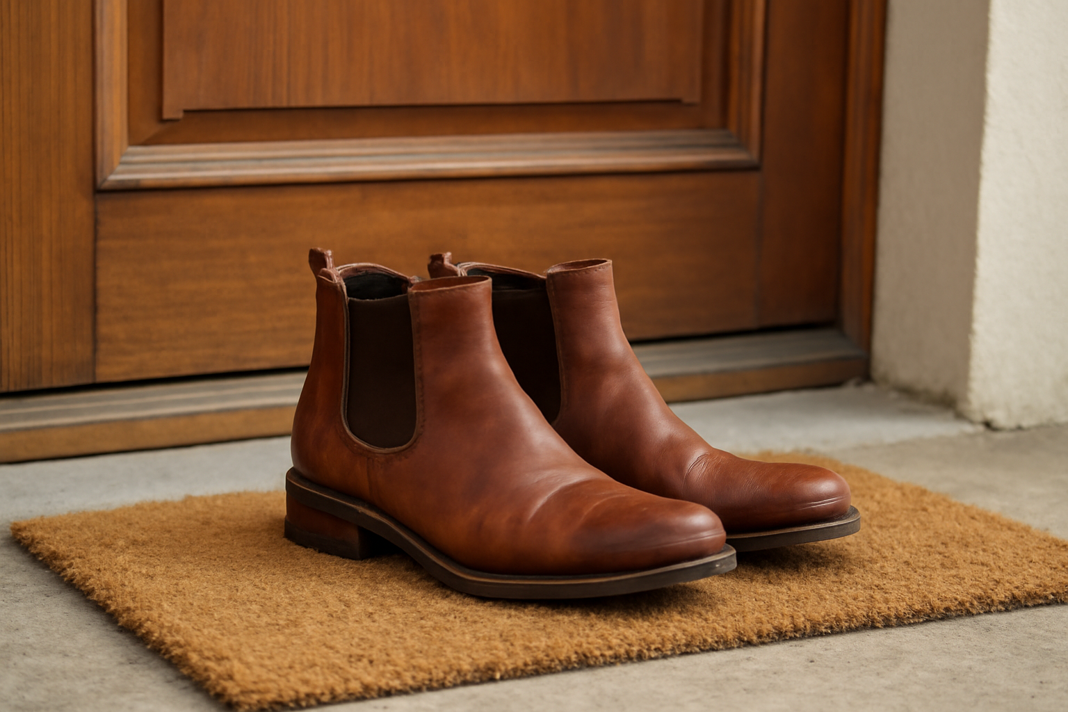 tendancemagasin-clarks-bottines-confort paire de bottines près d'une porte d'entrée