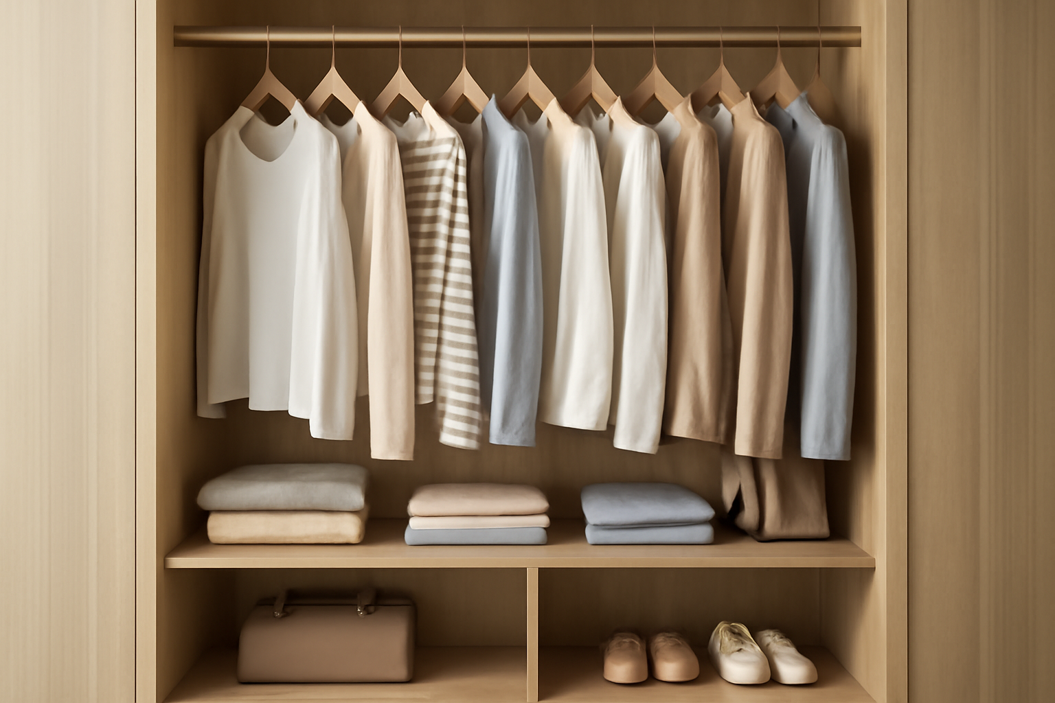 tendancemagasin-gagner-temps-tenues-hebdomadaires armoire organisee et tenues suspendues