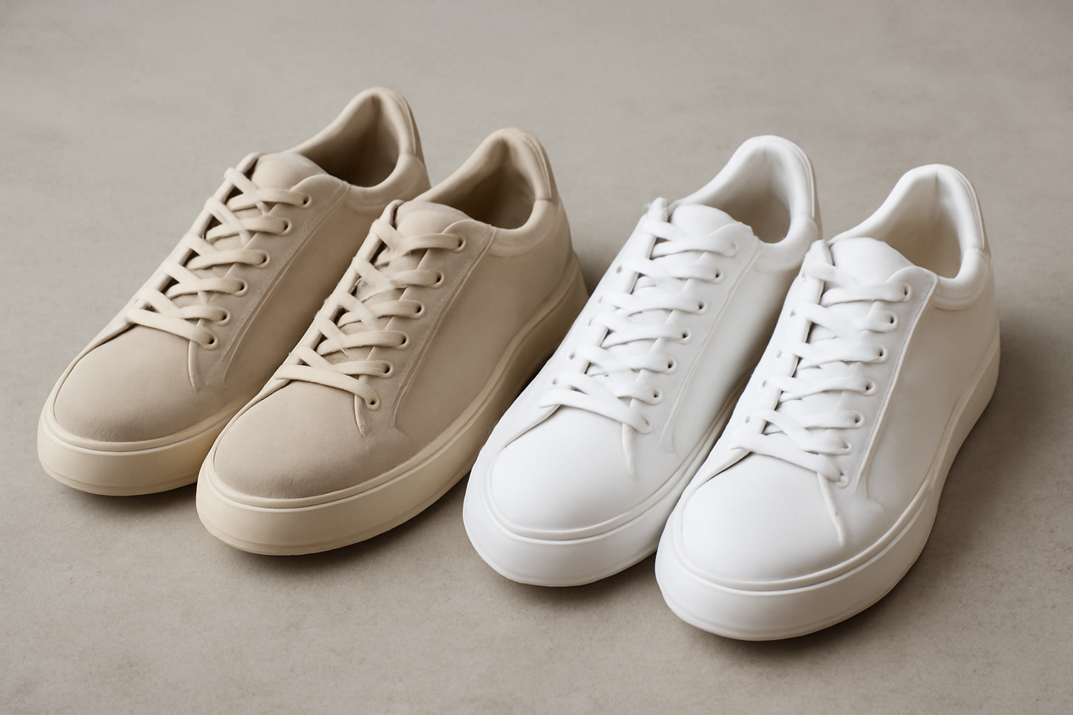 tendancemagasin-le-coq-sportif-ou-diesel deux paires de baskets côte à côte