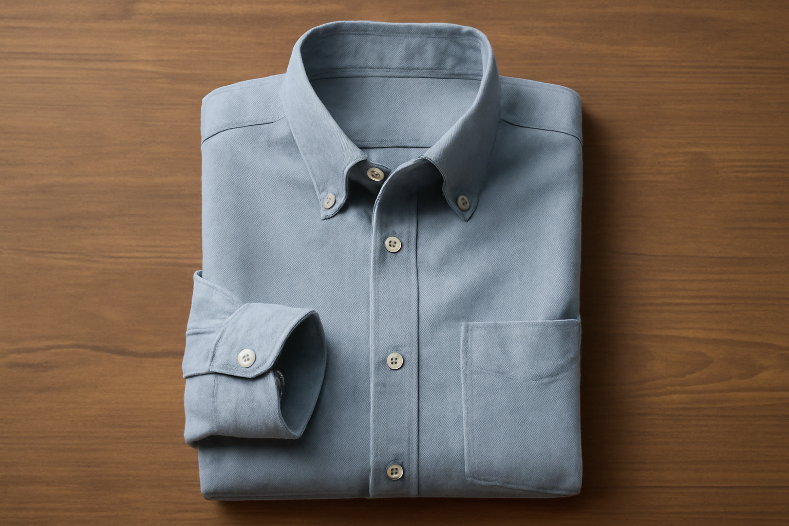 chemise bien pliée montrant manches roulées