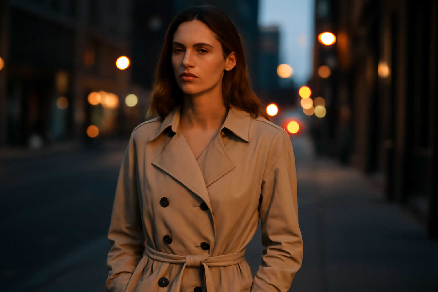 tendancemagasin-manteau-ete-technique-leger personne portant un trench léger en soirée urbaine