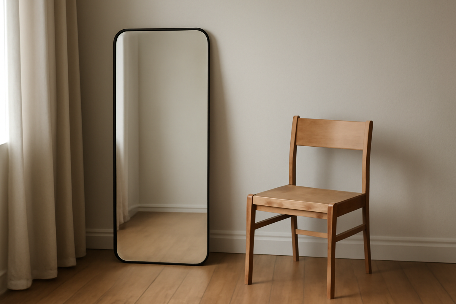tendancemagasin-pourquoi-coin-essayage coin avec miroir pleine longueur et chaise