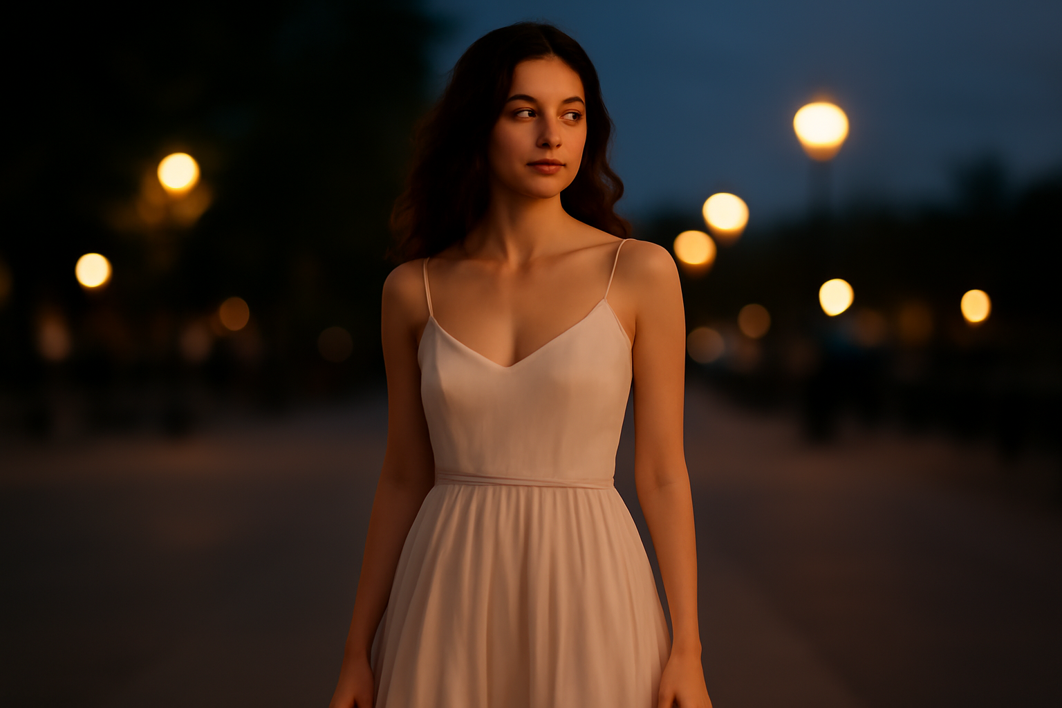 tendancemagasin-robe-soiree-ete femme portant une robe légère en soirée