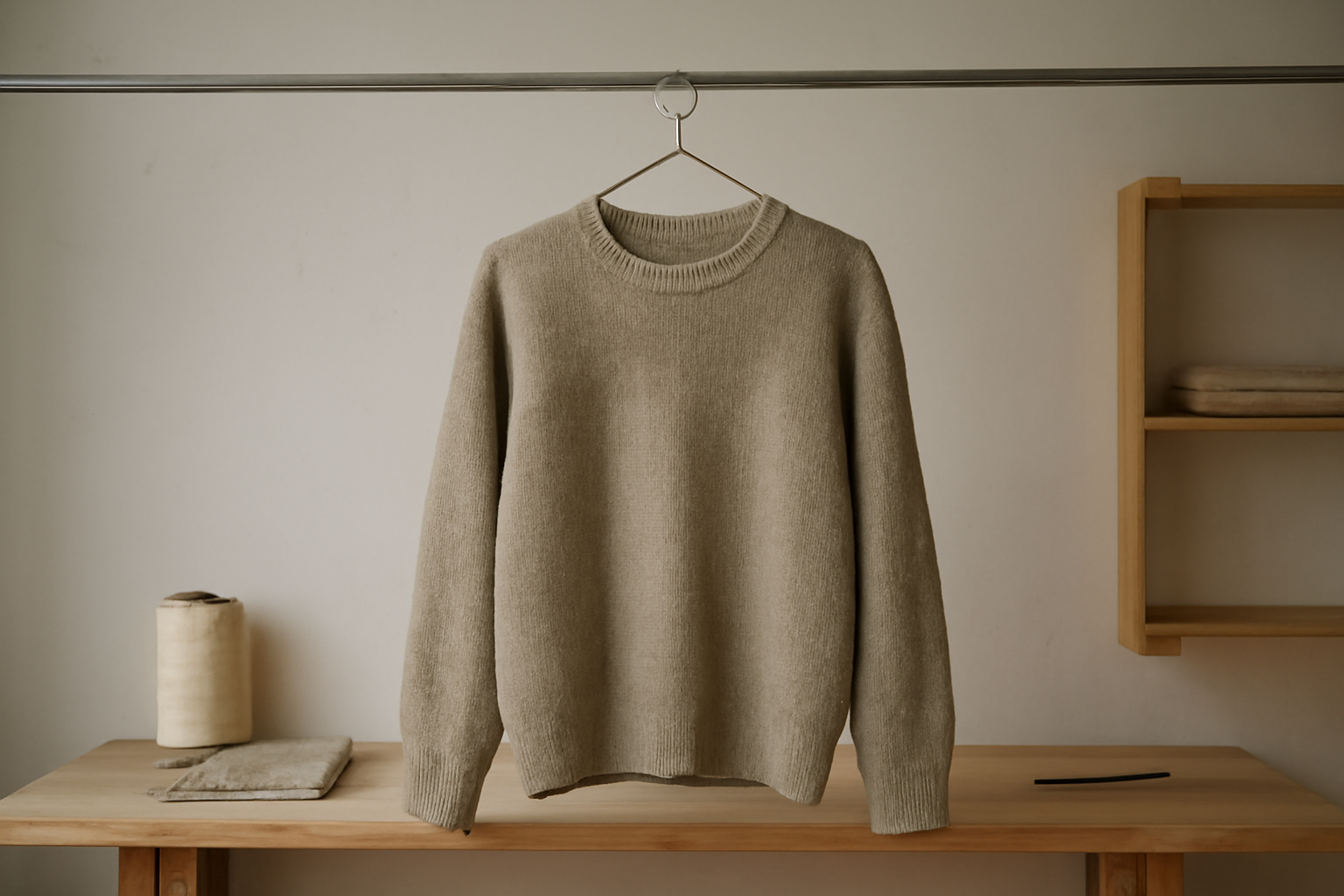 tendancemagasin-sandy-liang-investissement vetement texture suspendu dans atelier minimal