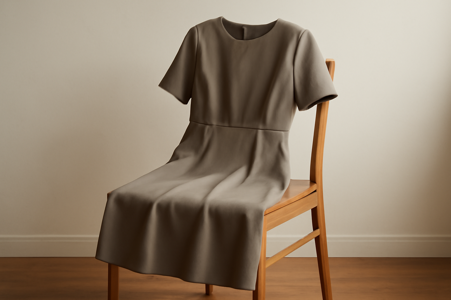 tendancemagasin-staud-pieces-quotidien robe contemporaine posee sur chaise