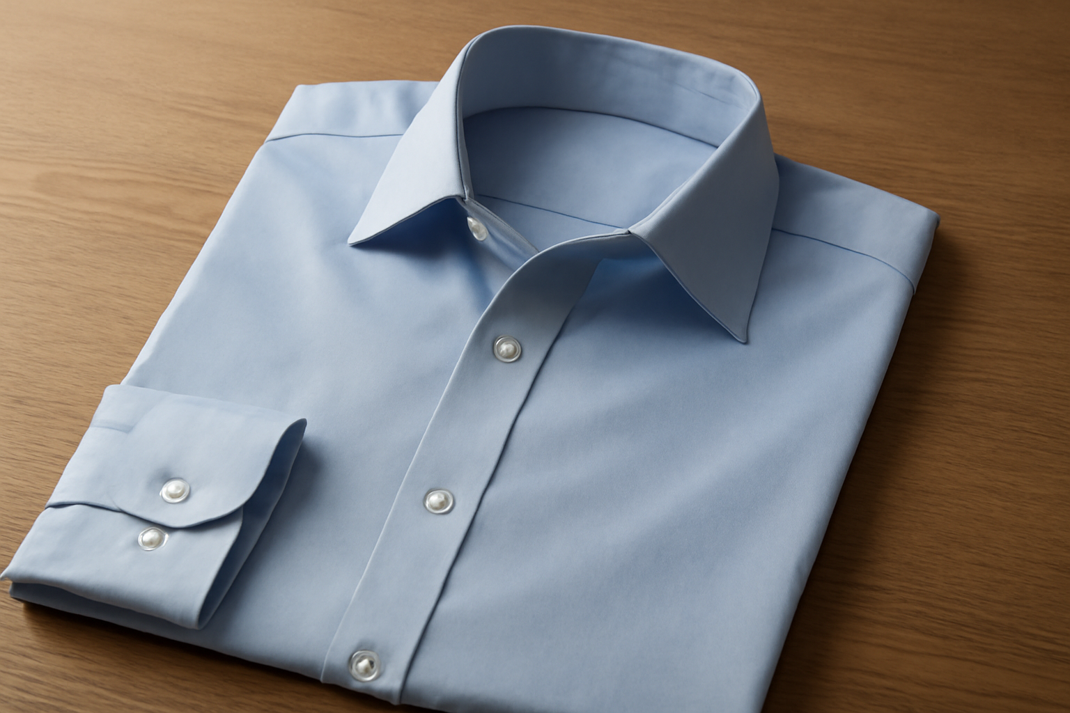 tendancemagasin-col-chemise-polyvalente chemise repassee avec col ouvert sur table
