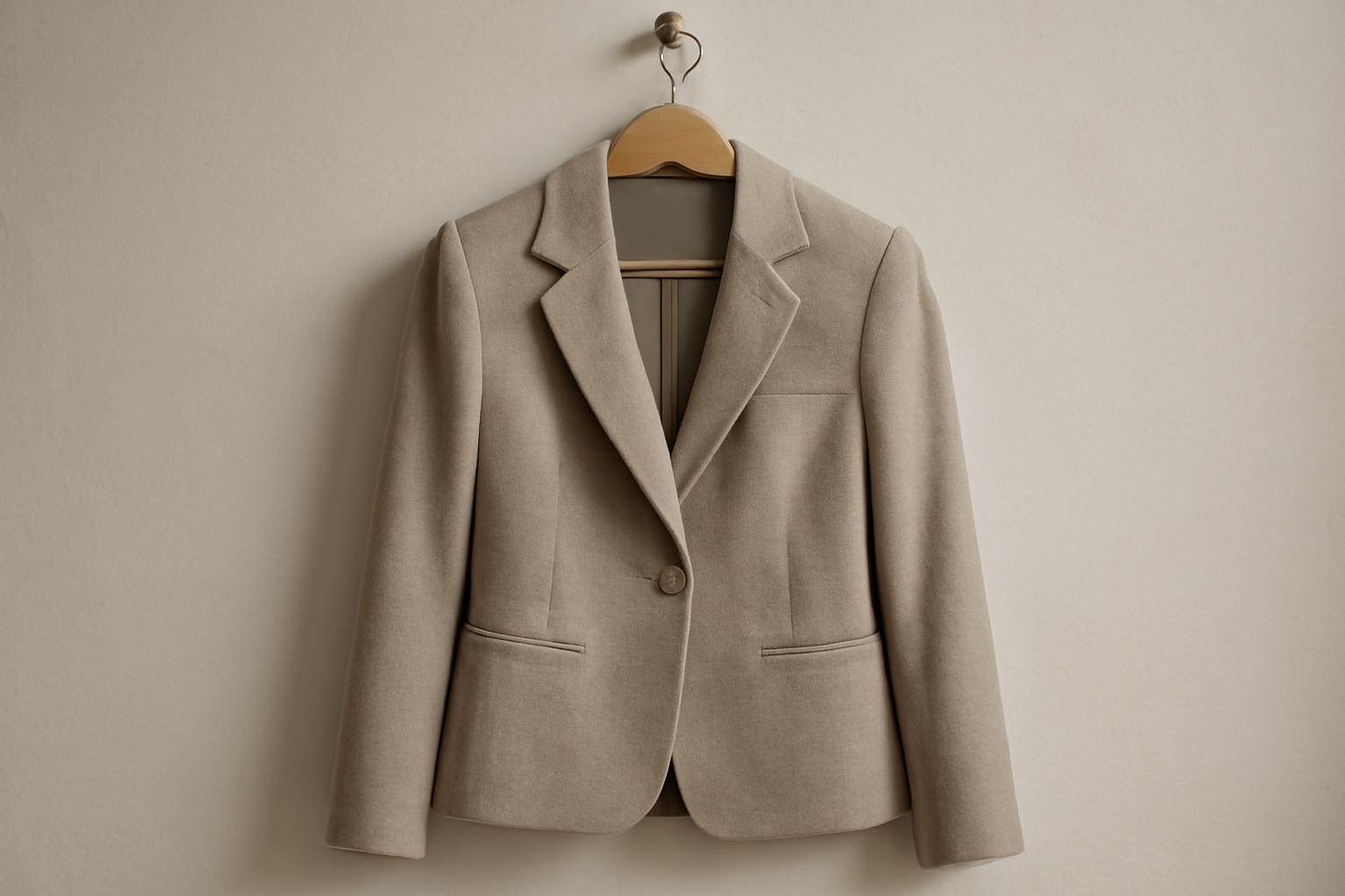 tendancemagasin-etudes-studio-vestes-investissement veste structurée accrochée sur patère murale