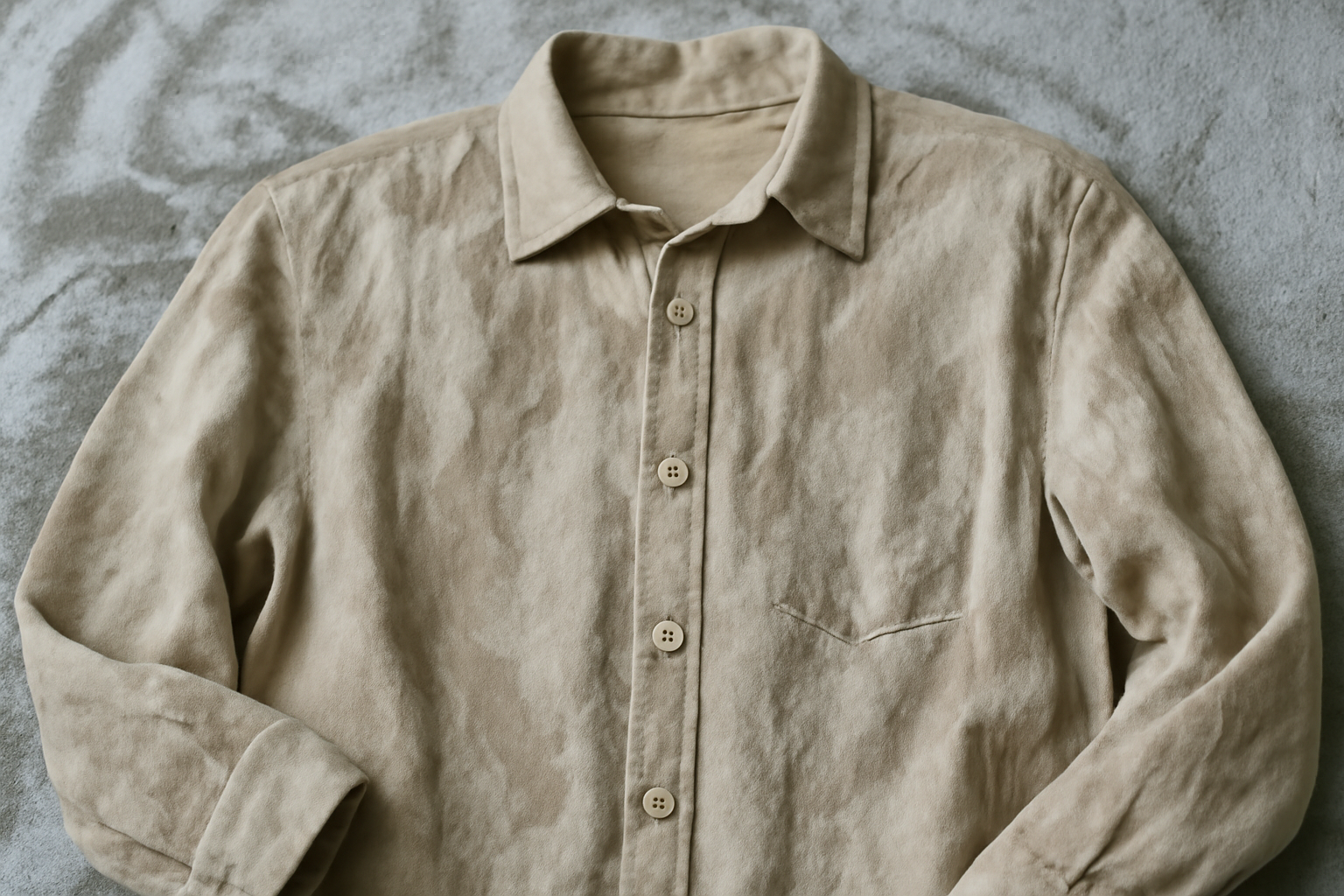 tendancemagasin-lin-retrécit-au-lavage chemise en lin posée sur serviette humide