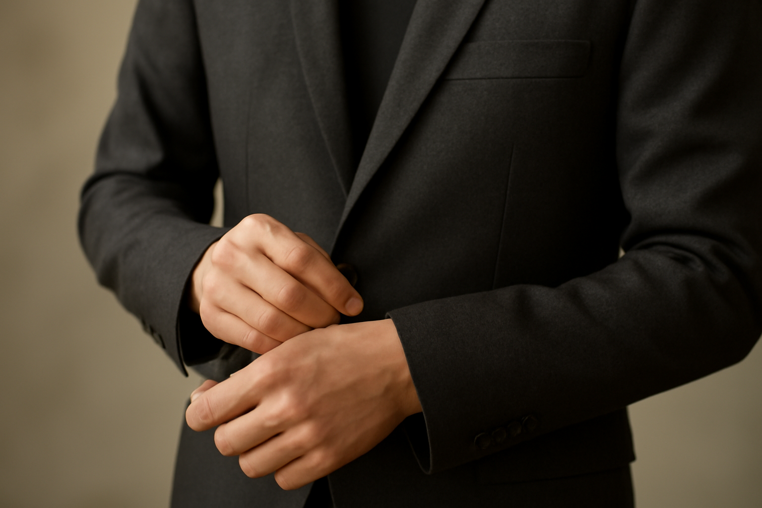 tendancemagasin-manches-vestes-remontent mains ajustant manches d'une veste portée debout