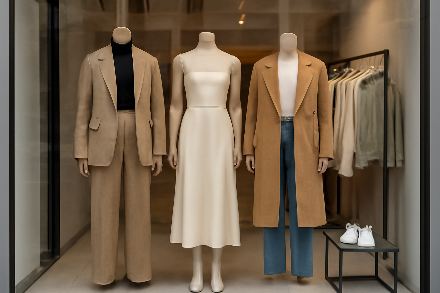 tendancemagasin-stella-mccartney-vs-aime-leon-dore vitrine de boutique avec vêtements design